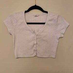 Button Up Crop Top